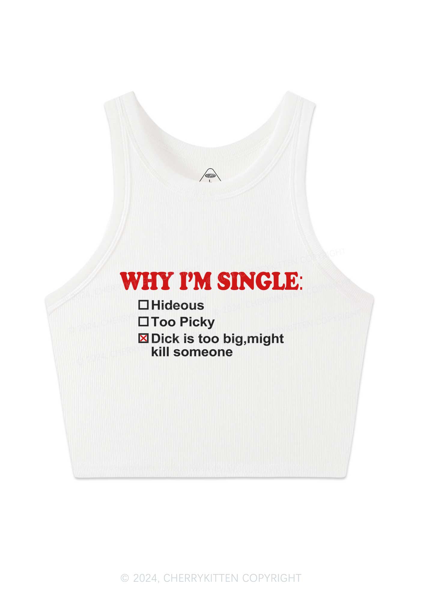 Why Im Single Y2K Crop Tank Top Cherrykitten