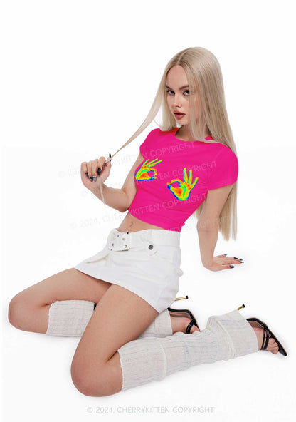 Thermal Ok Y2K Baby Tee Cherrykitten