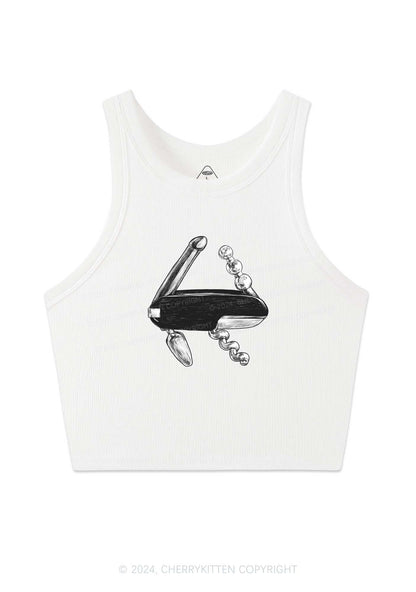 Bottle Opener Y2K Crop Tank Top Cherrykitten