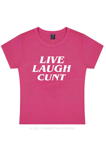 Live Laugh Cxxt Y2K Baby Tee Cherrykitten