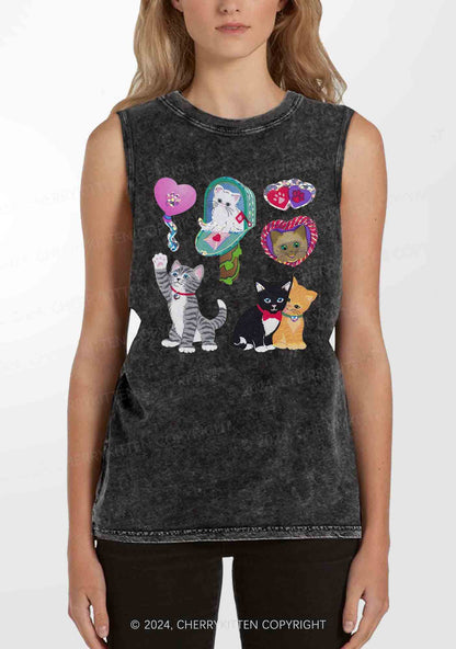 Kitten Love Y2K Washed Tank Cherrykitten