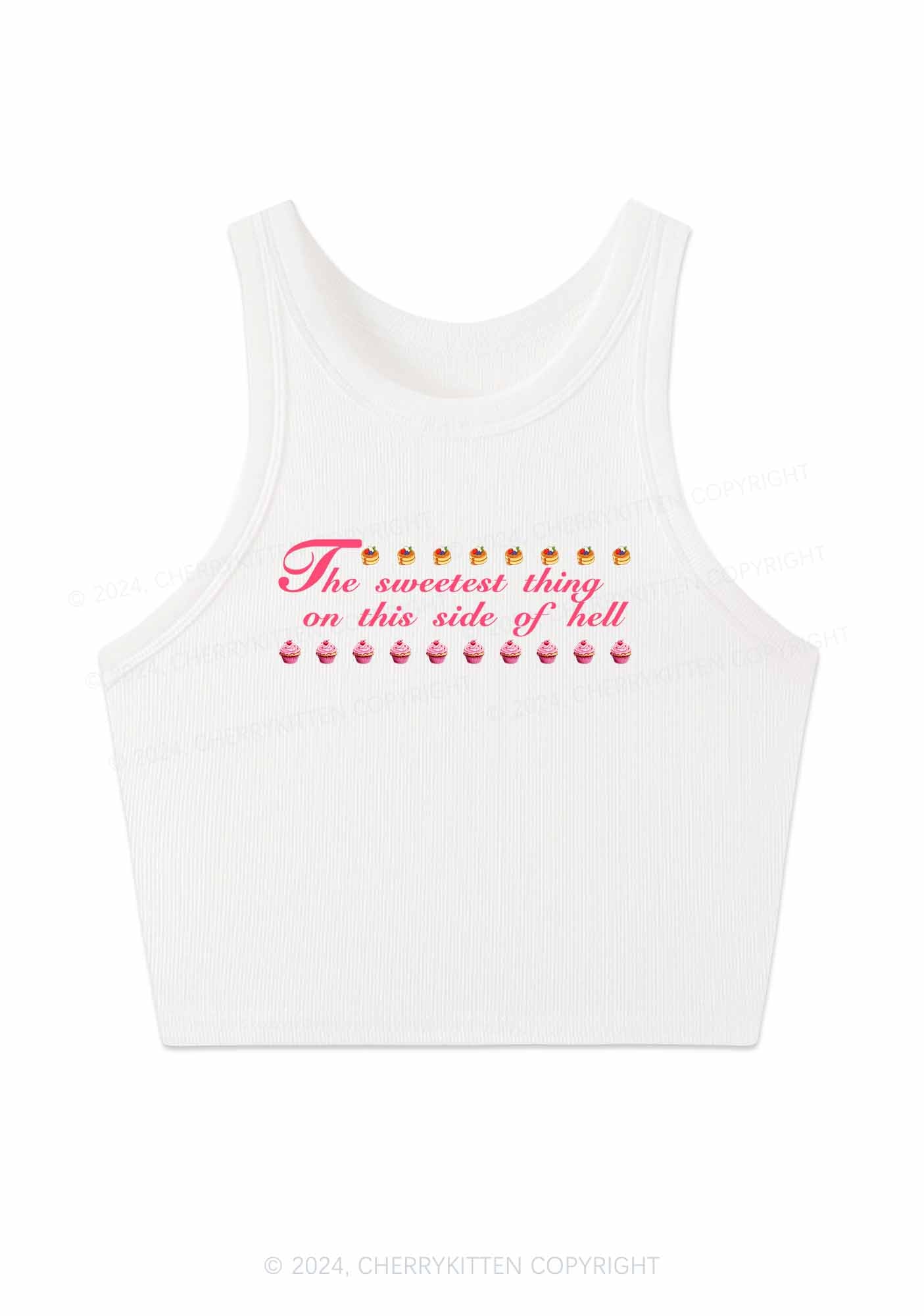 Sweetest Hell Y2K Crop Tank Top Cherrykitten