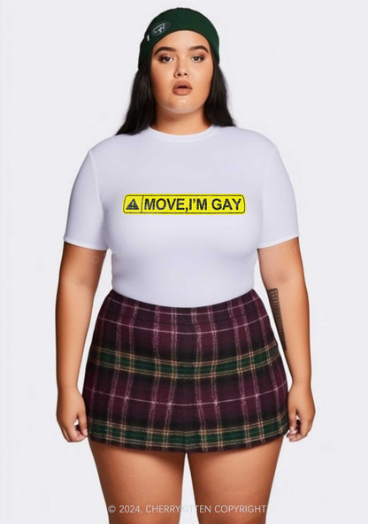 Curvy Move I'm Gay Y2K Baby Tee Cherrykitten