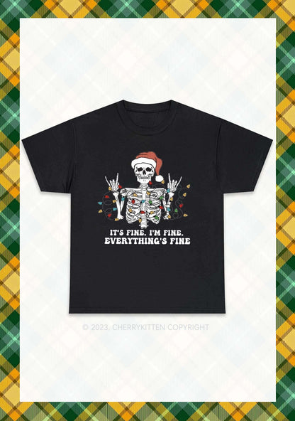 Everything's Fine Christmas Chunky Shirt Cherrykitten