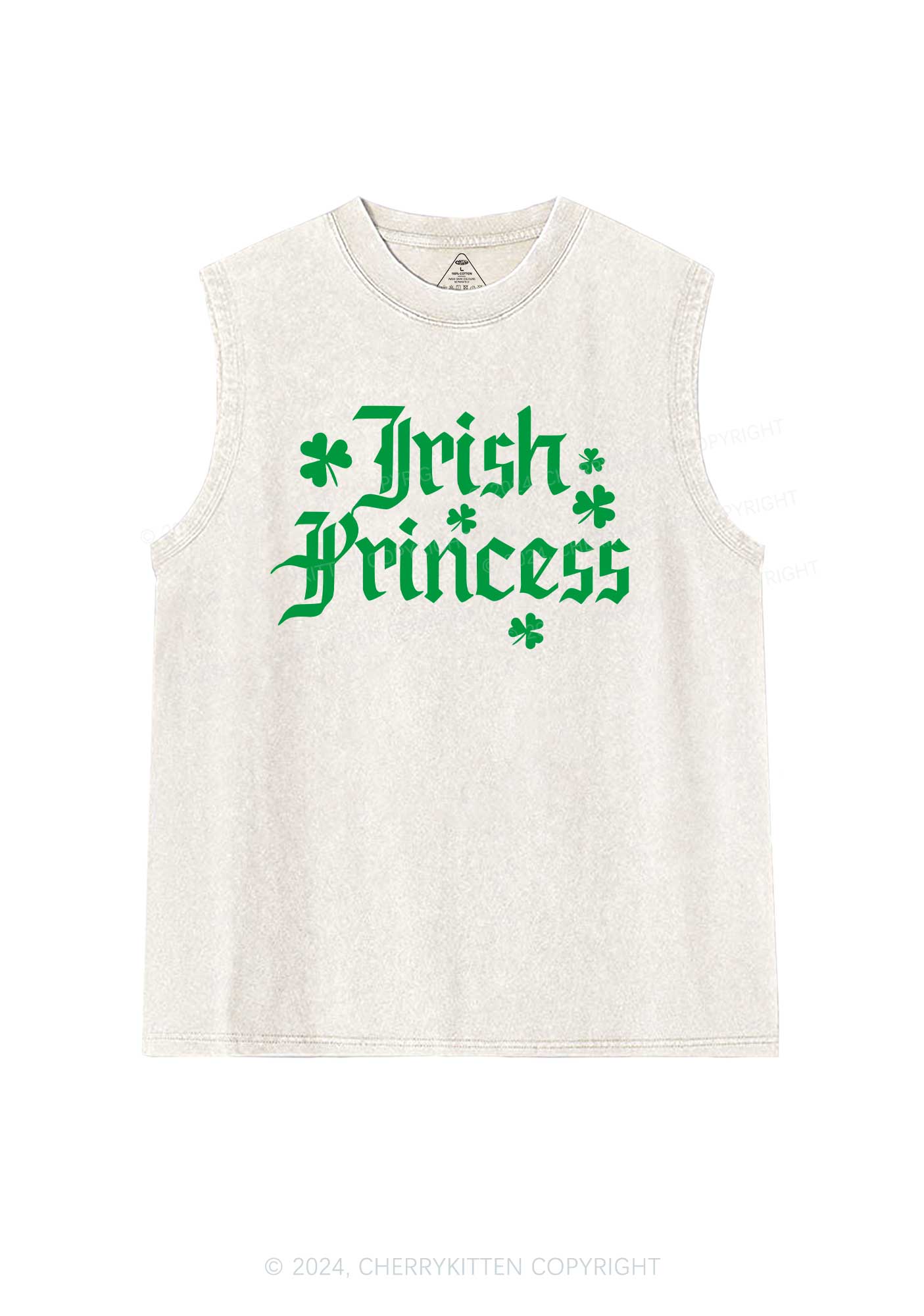 Irish Princess St Patricks Y2K Washed Tank Cherrykitten