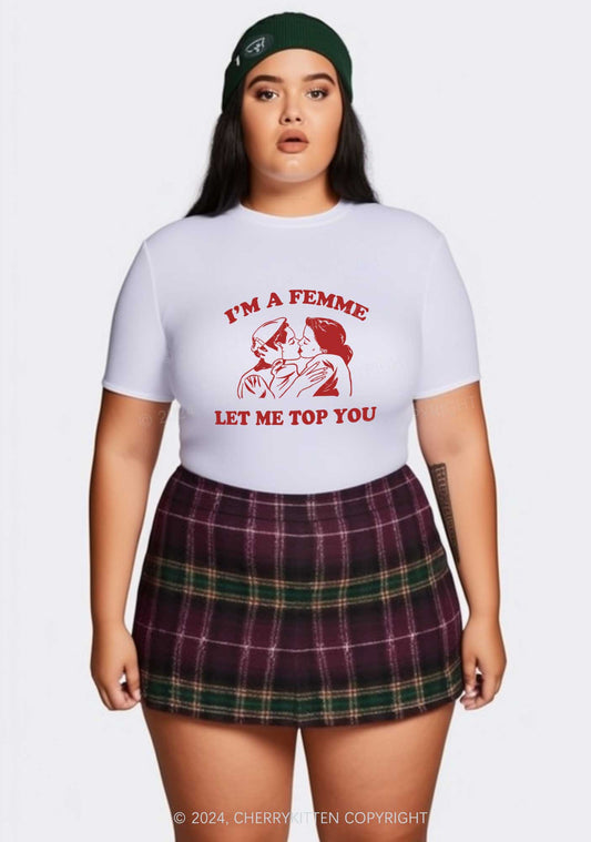 Curvy I'm A Femme Y2K Baby Tee Cherrykitten