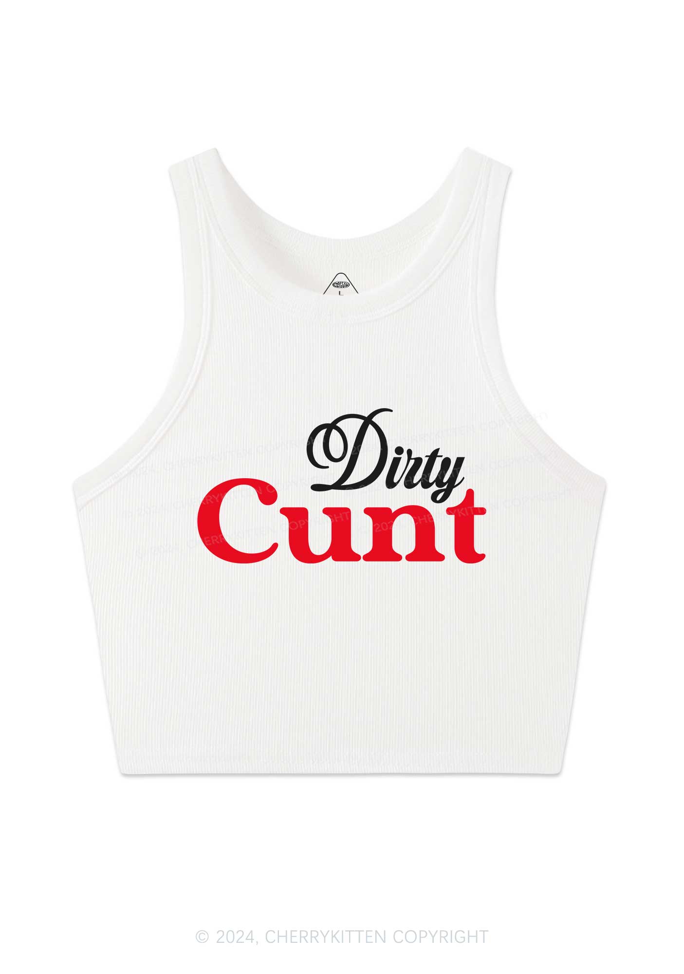 Dirty Cxxt Y2K Crop Tank Top Cherrykitten