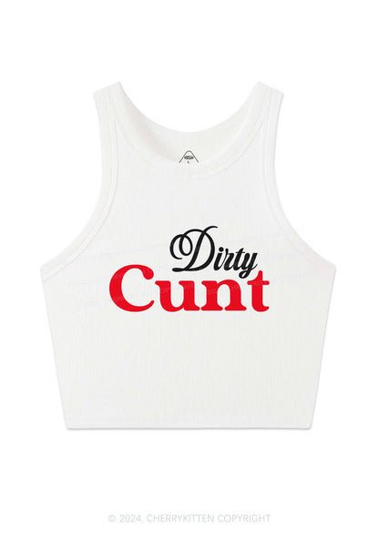 Dirty Cxxt Y2K Crop Tank Top Cherrykitten