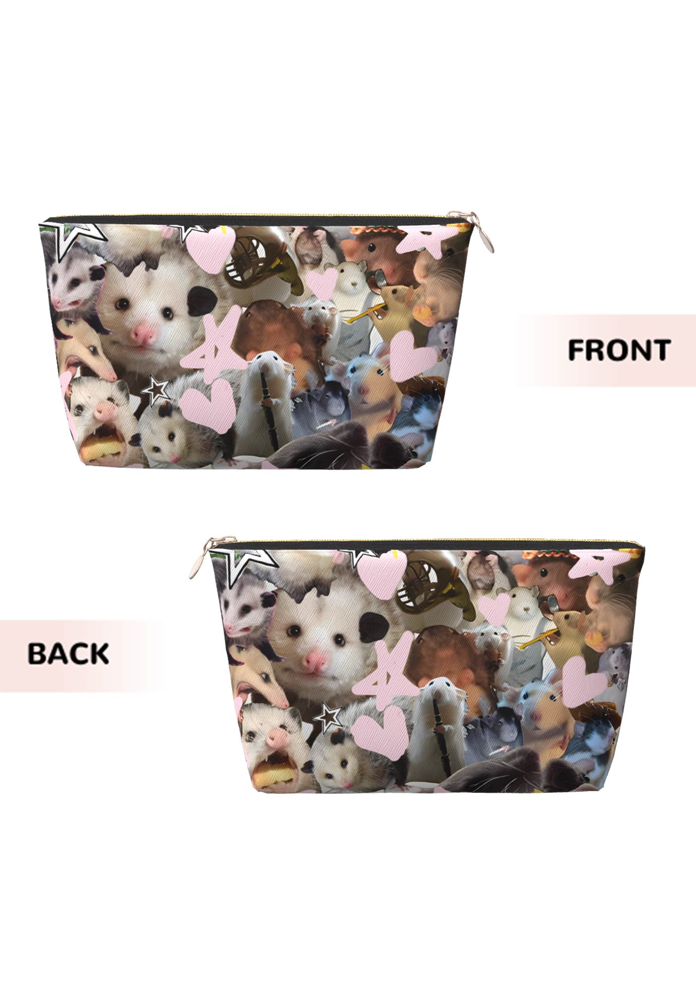 Rats Y2K Leather Makeup Bag Cherrykitten