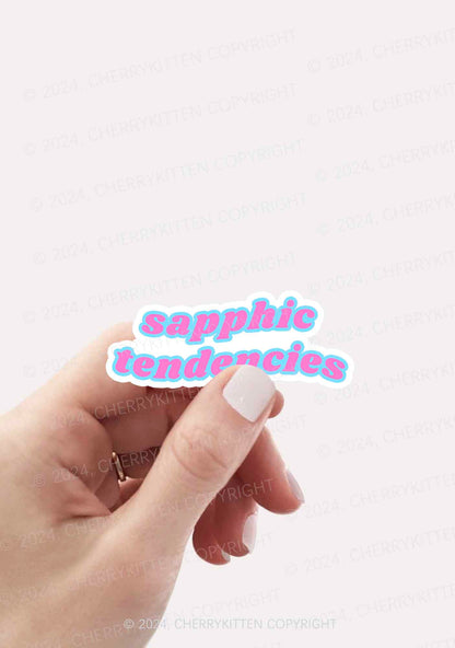 Sapphic Tendencies 1Pc Y2K Sticker Cherrykitten