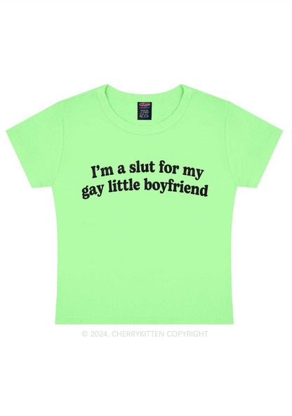 Slxt For My Gay BF Y2K Valentine's Day Baby Tee Cherrykitten