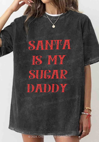 Christmas Sugar Daddy Y2K Washed Tee Cherrykitten