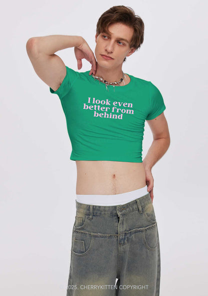 Look Better From Behind Y2K Baby Tee Cherrykitten