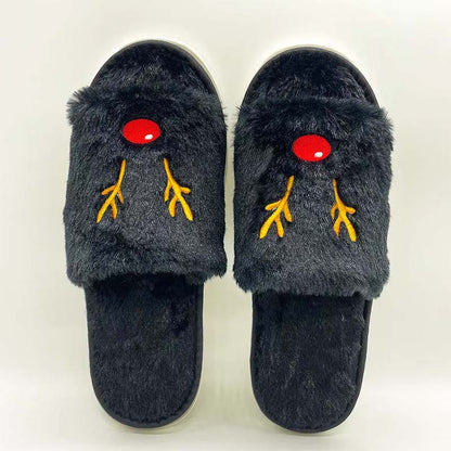 Christmas Elk Plush Slippers