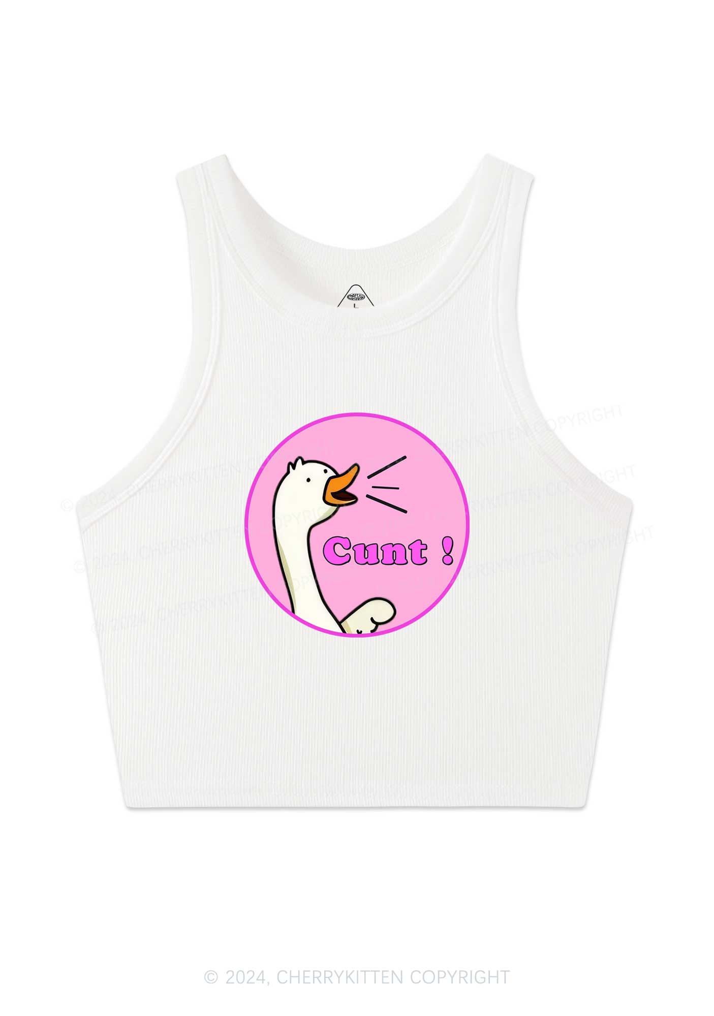 Duck Cxxt Y2K Crop Tank Top Cherrykitten