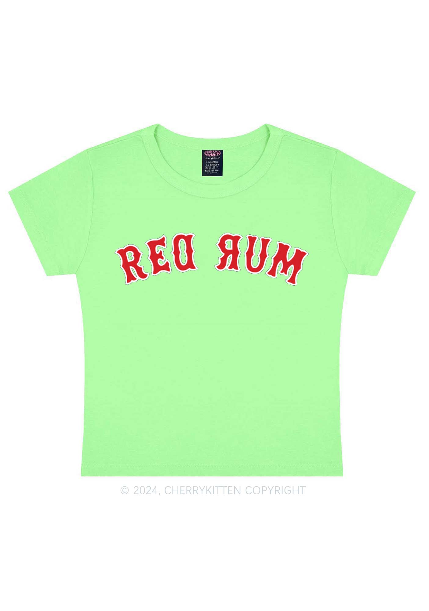 Halloween Red Rum Y2K Baby Tee Cherrykitten