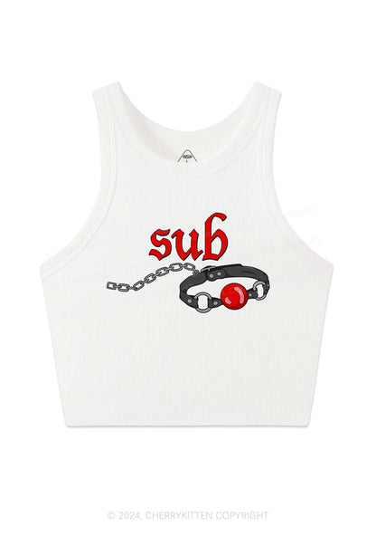 Sub Handcuffs Y2K Crop Tank Top Cherrykitten