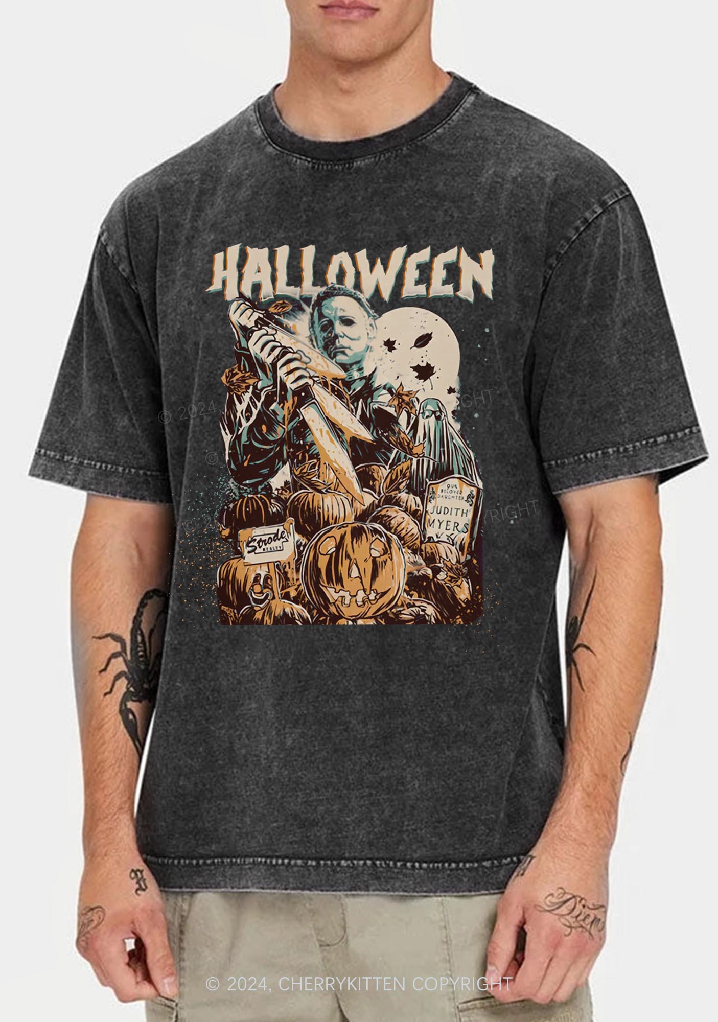 Halloween Killer Y2K Washed Tee Cherrykitten