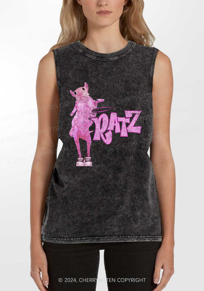 High Ratz Y2K Washed Tank Cherrykitten