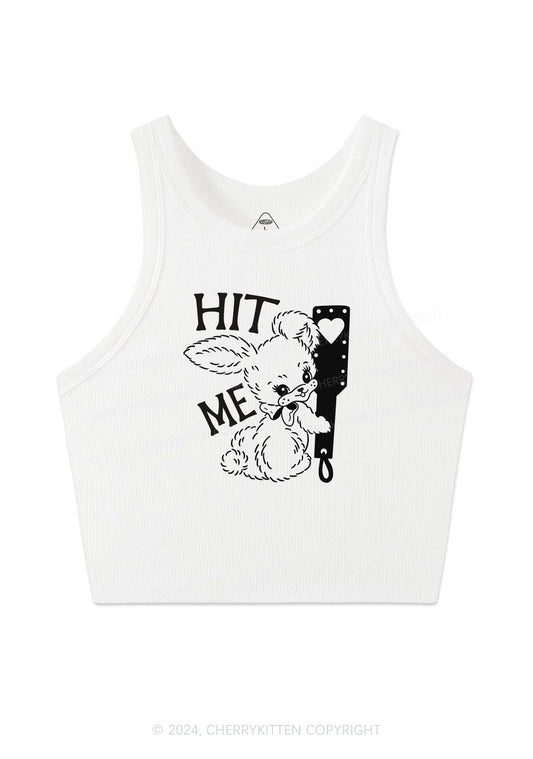 Hit Me Bunny Y2K Crop Tank Top Cherrykitten