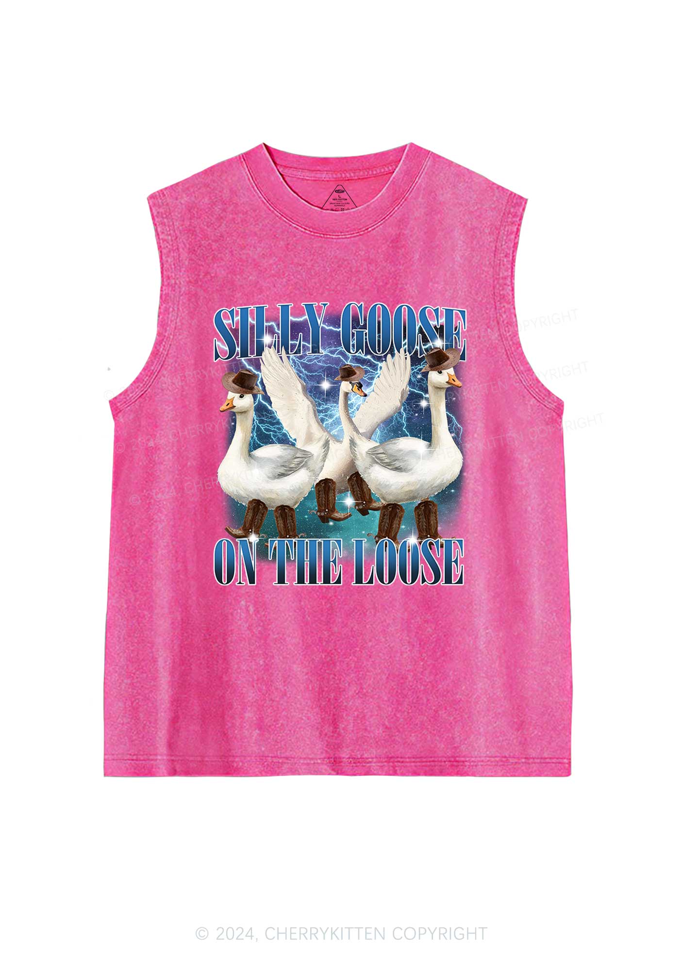 Cowboy Goose Y2K Washed Tank Cherrykitten