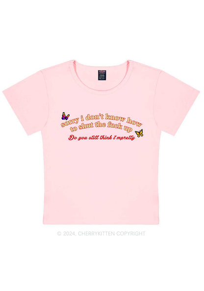 How To Shut Up Y2K Baby Tee Cherrykitten