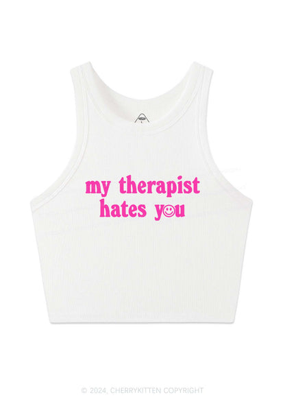 My Therapist Hates You Halo Y2K Crop Tank Top Cherrykitten