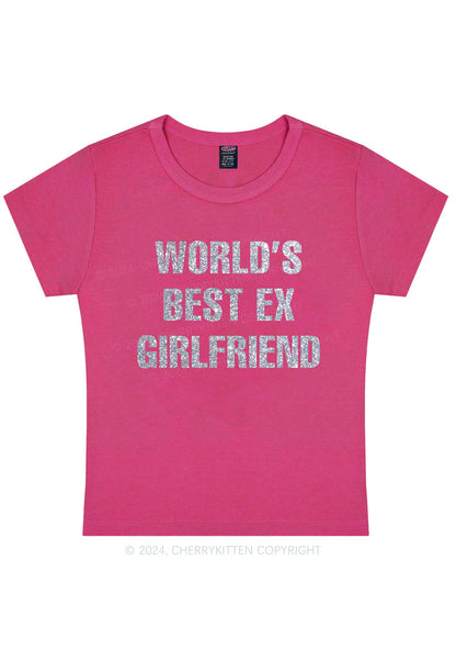 Glitter Best Ex Girlfriend Y2K Baby Tee Cherrykitten