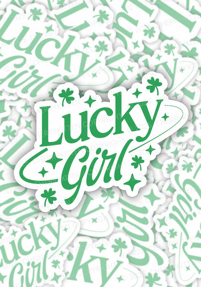 Lucky Girl Star St Patricks 1Pc Y2K Sticker Cherrykitten