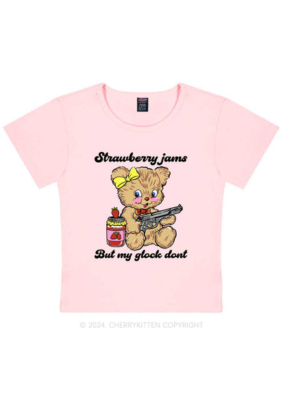 Strawberry Jams Bear Y2K Baby Tee Cherrykitten