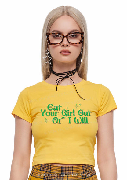 I Will Eat Your Girl Y2K Baby Tee Cherrykitten