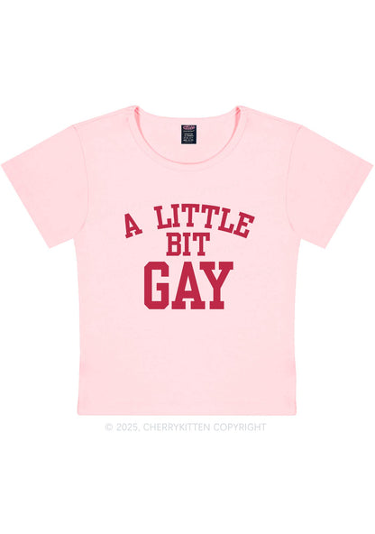 A Little Bit Gay Y2K Baby Tee Cherrykitten