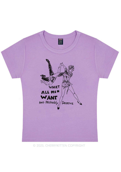 What All Men Want Y2K Baby Tee Cherrykitten