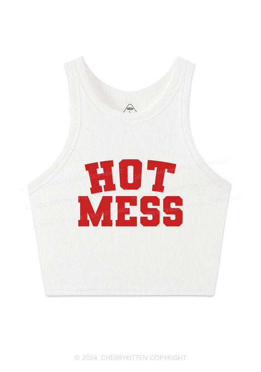 Hot Mess Y2K Crop Tank Top Cherrykitten