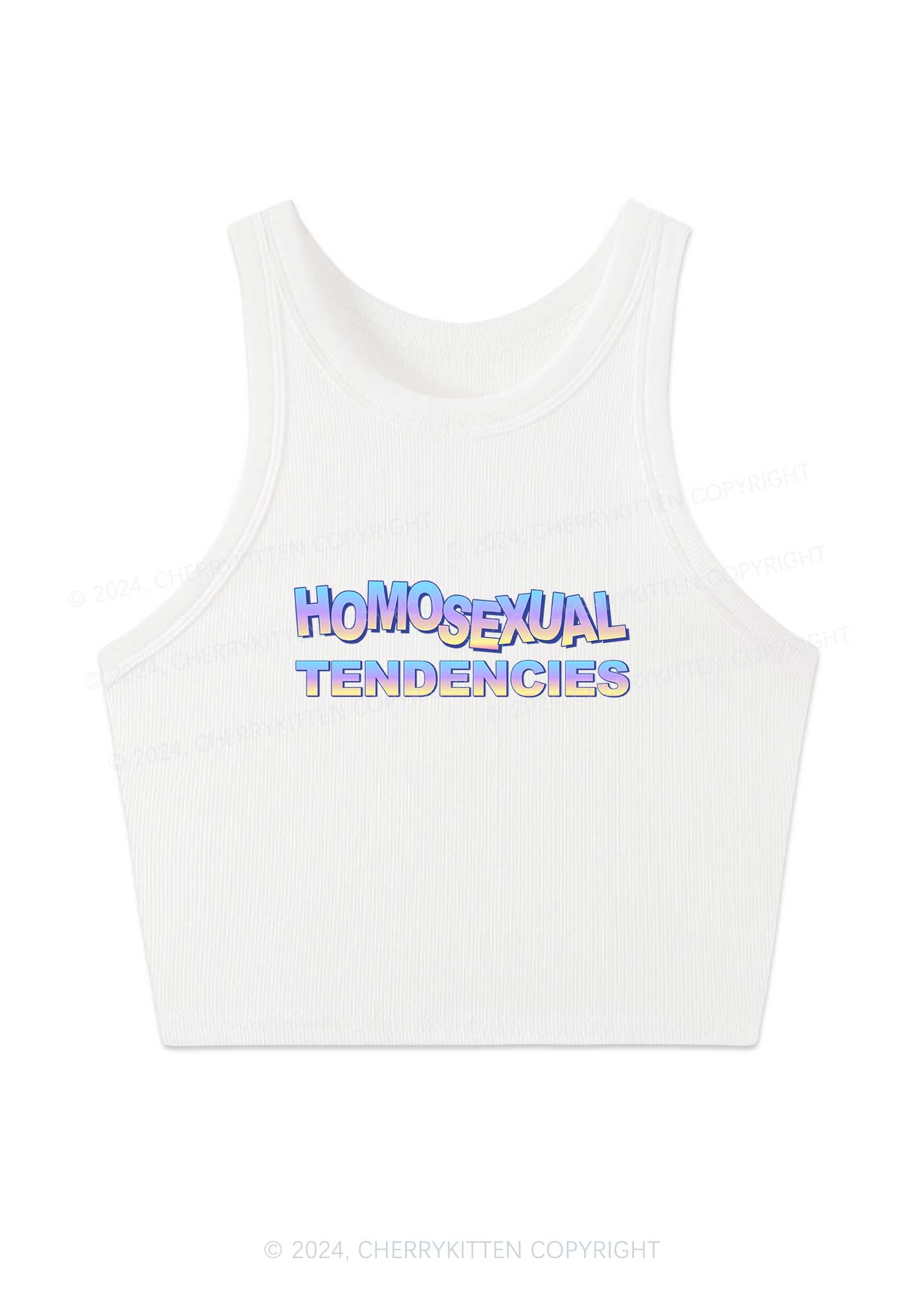 Homosexual Tendencies Y2K Crop Tank Top Cherrykitten