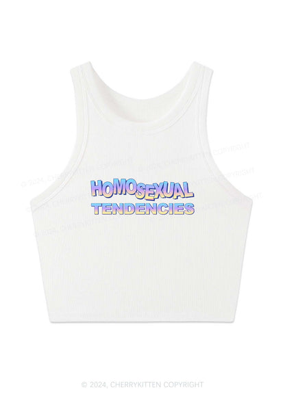 Homosexual Tendencies Y2K Crop Tank Top Cherrykitten