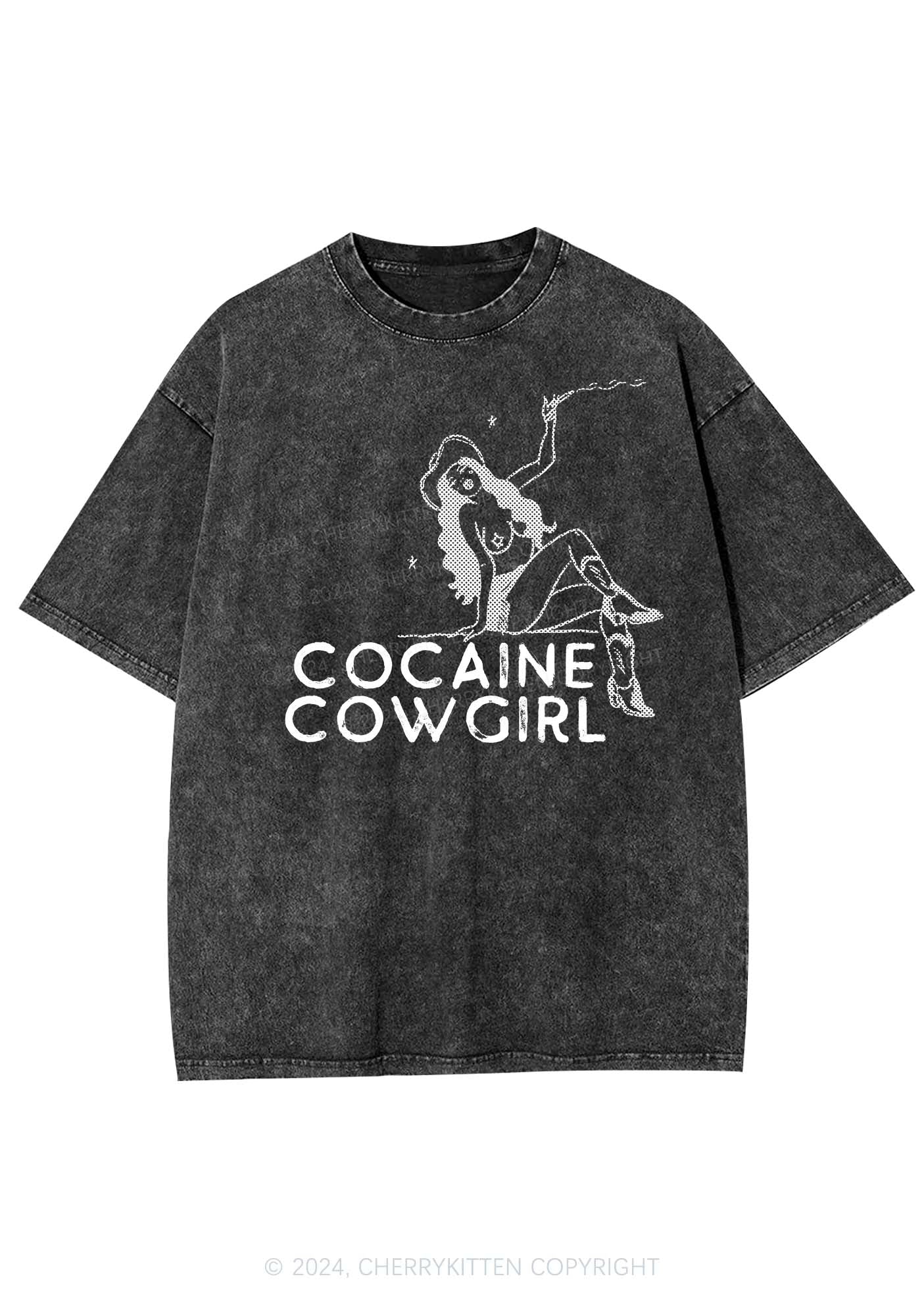 Cola Cowgirl Y2K Washed Tee Cherrykitten