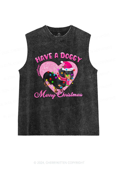 Have A Doggy Christmas Y2K Washed Tank Cherrykitten