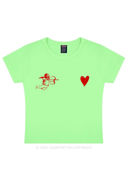 Cupid Red Heart Y2K Valentine's Day Baby Tee Cherrykitten