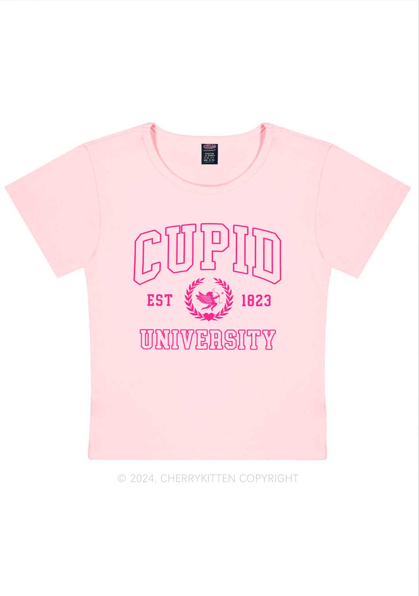 Cupid University Y2K Valentine's Day Baby Tee Cherrykitten