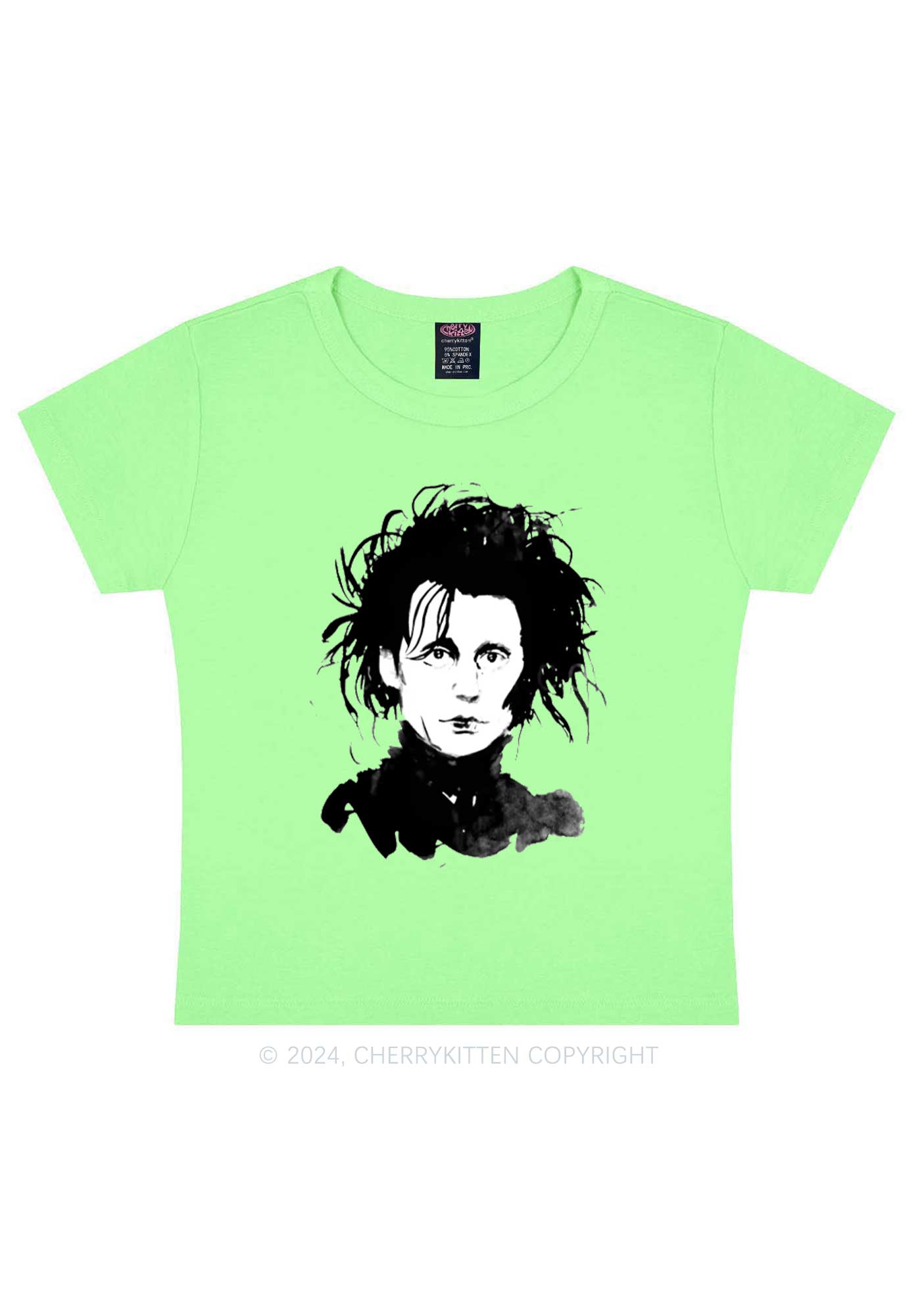 Halloween Edward Y2K Baby Tee Cherrykitten