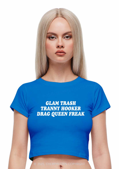 Glam Trash Y2K Baby Tee Cherrykitten