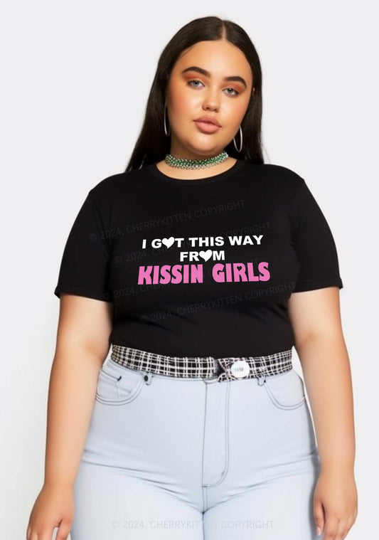 Curvy Kissin Girls Y2K Baby Tee Cherrykitten