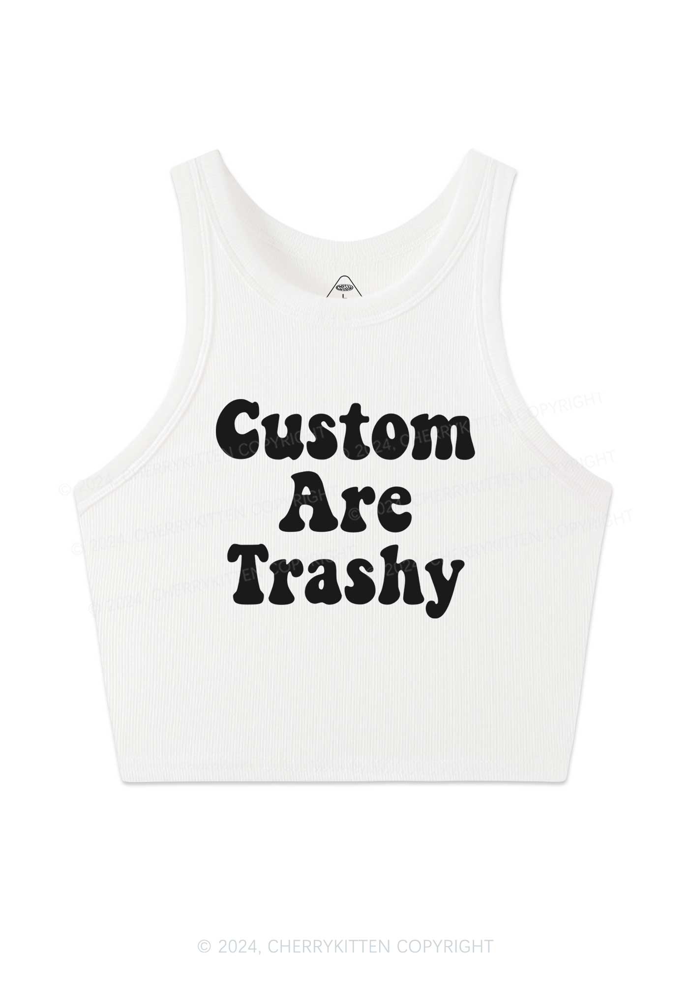 Custom Trashy Y2K Crop Tank Top Cherrykitten