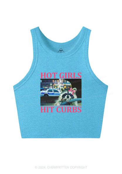 Hot Girls Hit Curbs Y2K Crop Tank Top Cherrykitten