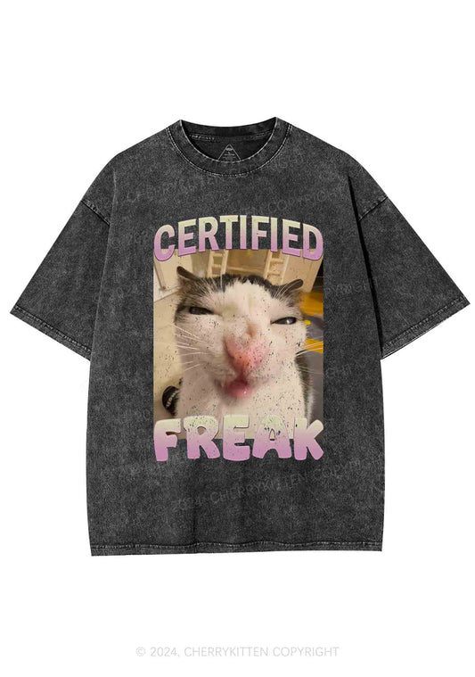 Certified Freak Y2K Washed Tee Cherrykitten