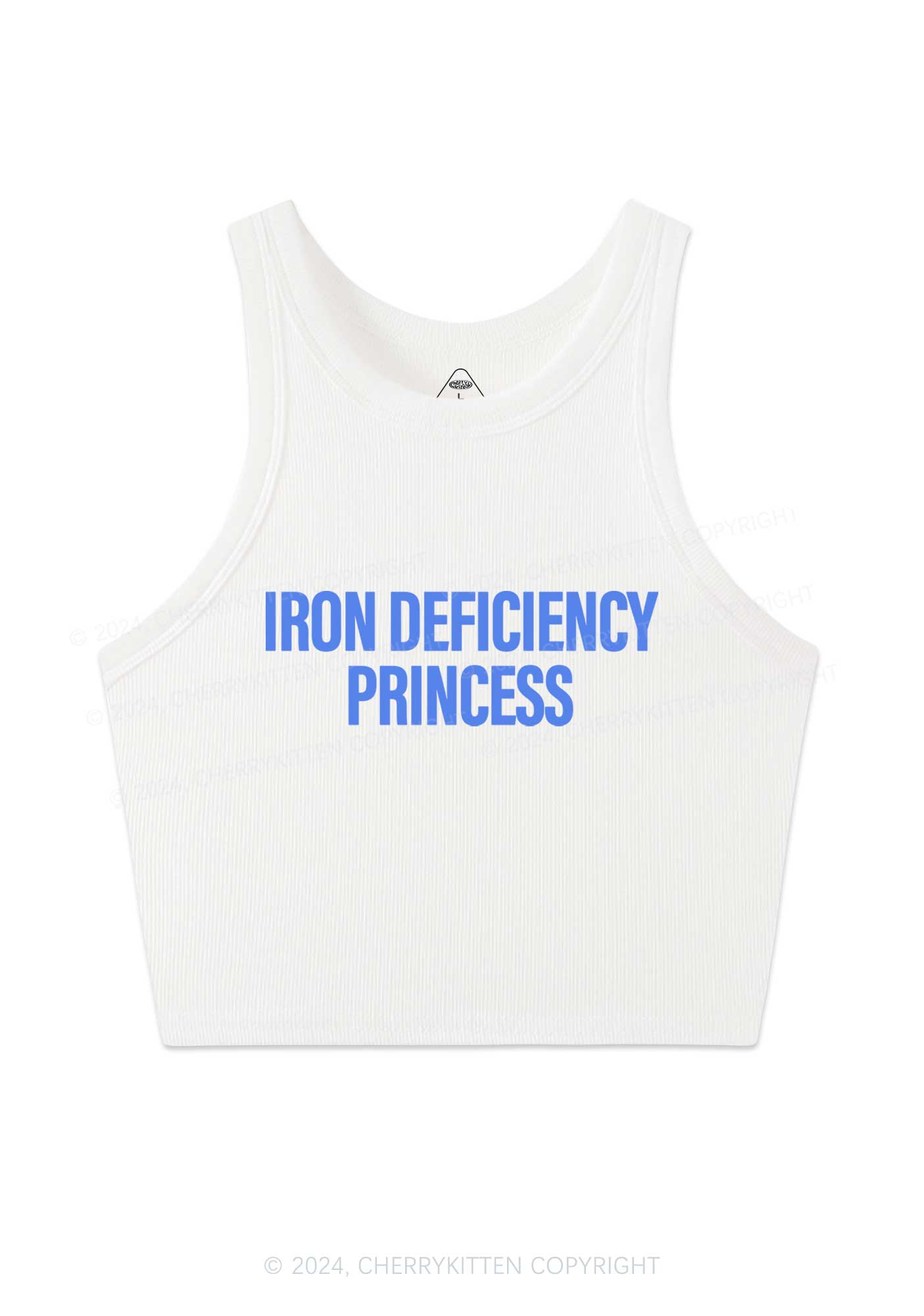 Iron Deficiency Princess Y2K Crop Tank Top Cherrykitten