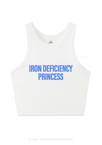 Iron Deficiency Princess Y2K Crop Tank Top Cherrykitten