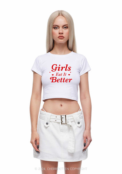 Girls Eat Better Y2K Baby Tee Cherrykitten