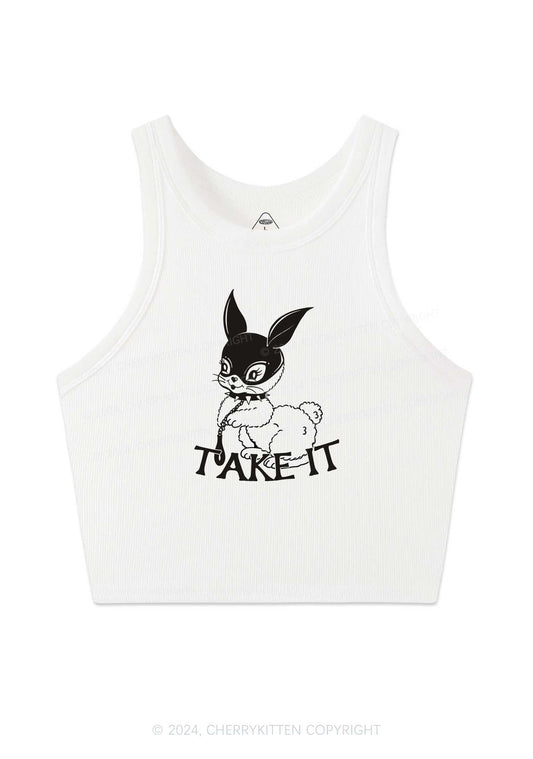 Take It Bunny Y2K Crop Tank Top Cherrykitten